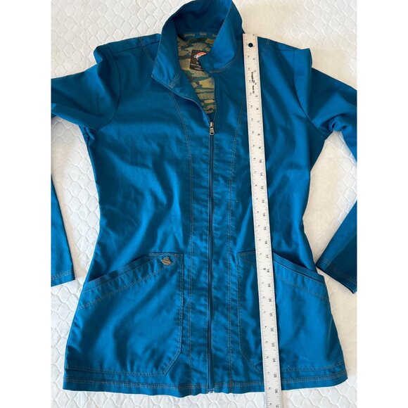 Dickies Jacket Women's Size XS Turquoise Lightweight Zip Up Mock Neck Pockets - Picture 10 of 11